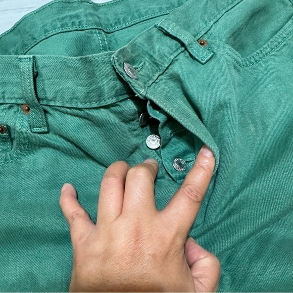 LEVI’S 501 Men’s Button Fly Jeans in Green size 30x34  GUC - Picture 9 of 16
